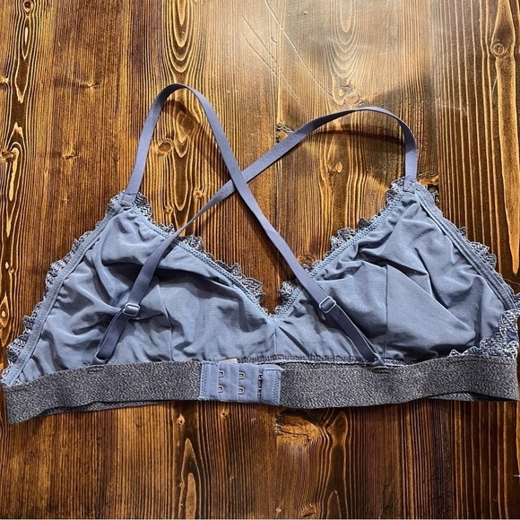 Aerie Blue Lace Criss Cross Bralette - Picture 3 of 4